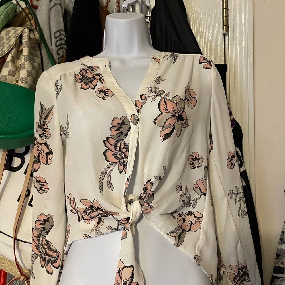 2/$15 Candie’s floral button down shirt